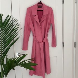 Pink Trench Jacket w/ Belt